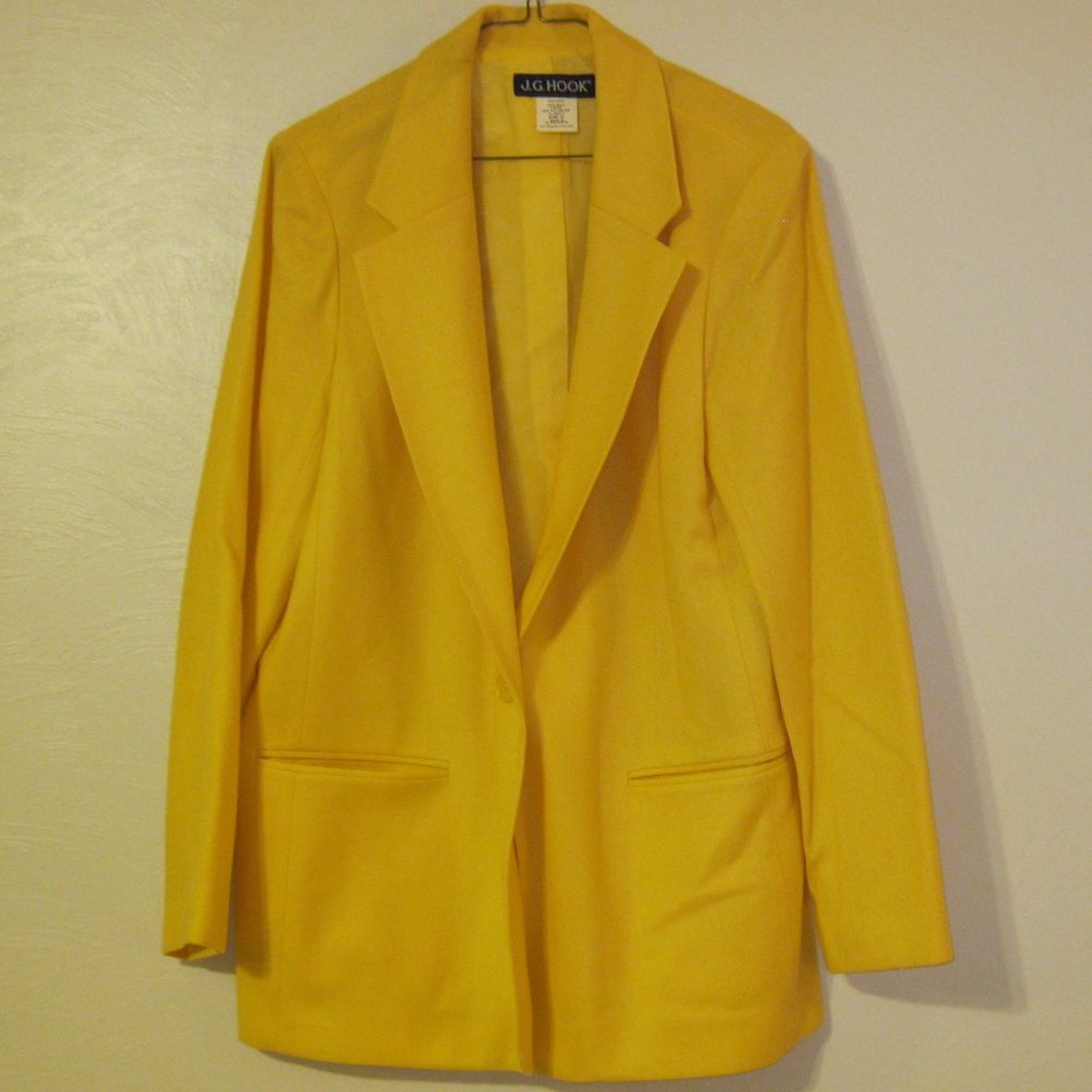 yellow wool blazer